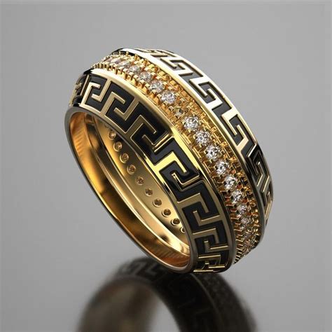 versace mens rings silver|versace gold ring for men.